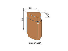 Кутове закінчення нижнє Н58КЗЗ ПБ Валенсія Світ Меблів