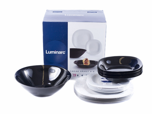 Carine Granit&Black Сервіз столовий 19 пр Luminarc N7669