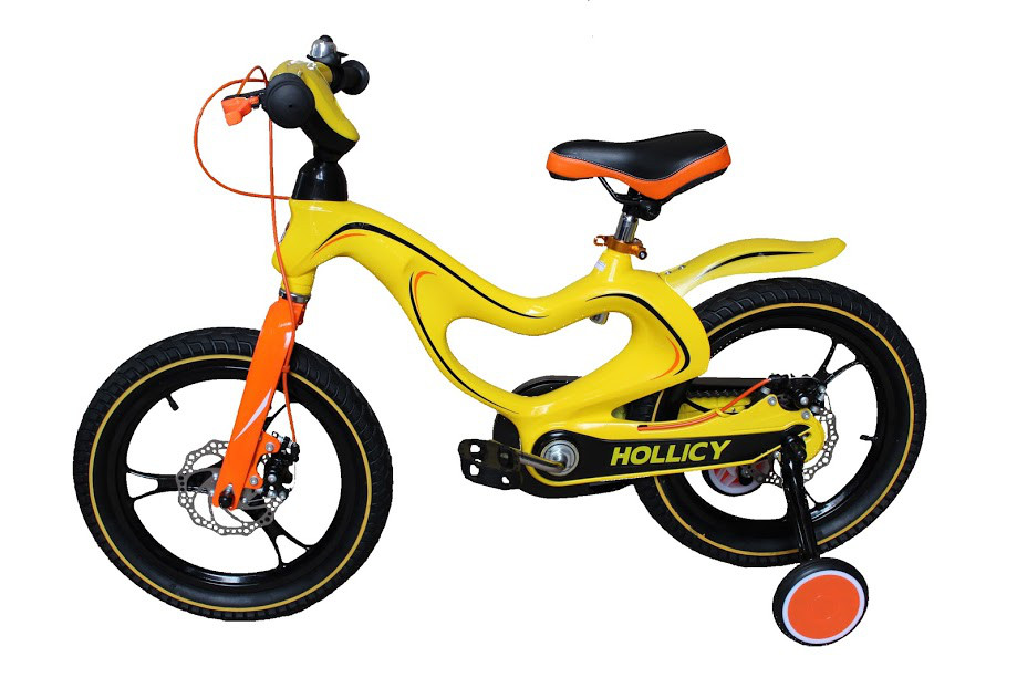 Дитячий двоколісний велосипед Hollicy 16 магневая рама жовтий MH1611-441