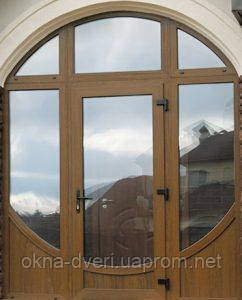Вхідні аркові двері з ламінацією