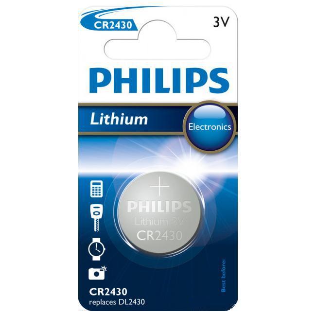 Дискова батарейка PHILIPS Cell Lithium 3V CR2430