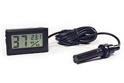Термометр цифровий із гігрометром і виносним датчиком WSD-12