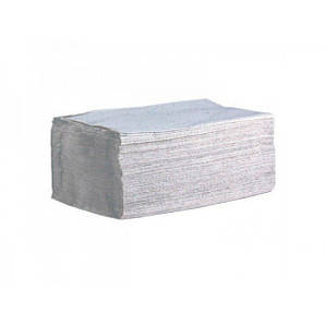 Рушник паперовий сірий 1 шар ZZ додавання 170 шт/уп, 23х25 см. Україна