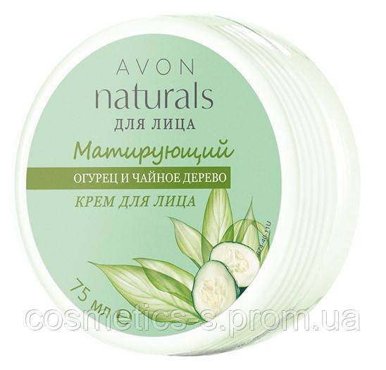 Матуючий крем для обличчя Avon Naturals "Огірок і чайне дерево", Ейвон,Ейвон, 75 мл, 71957