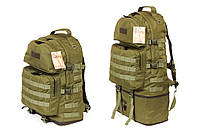 Тактичний туристичний супер-міцний рюкзак трансформер 40-60 літрів Олива Кордура 900 ден