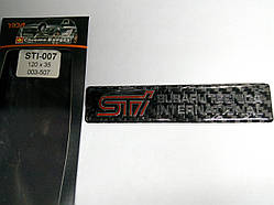 Силіконова 3D-наклейка SUBARU STI 120х35 мм