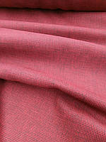 Льняная умягченная ткань насыщенного бордового цвета