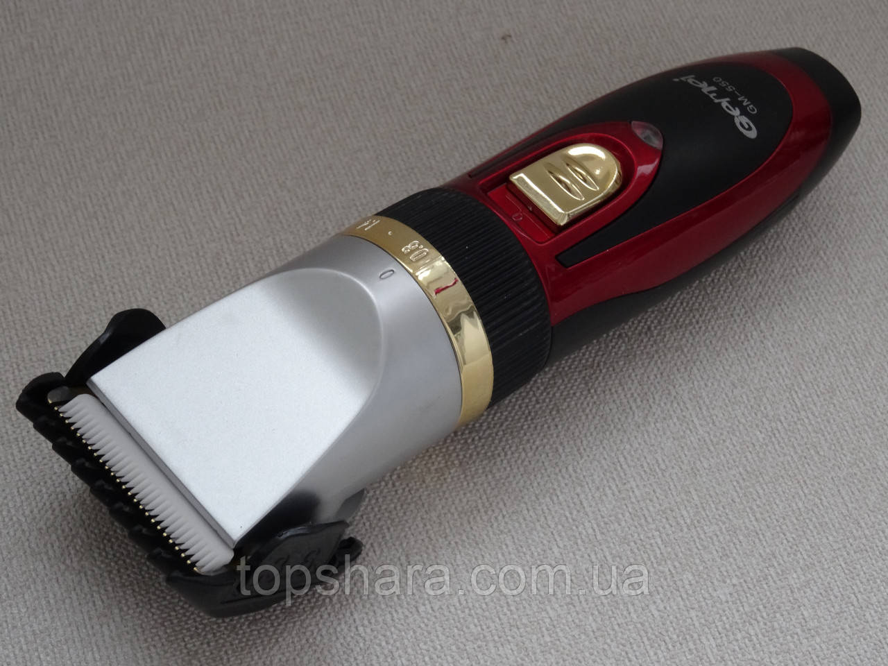 Машинка для стриження Gemei GM-550 керамічні ножі, змінний акумулятор