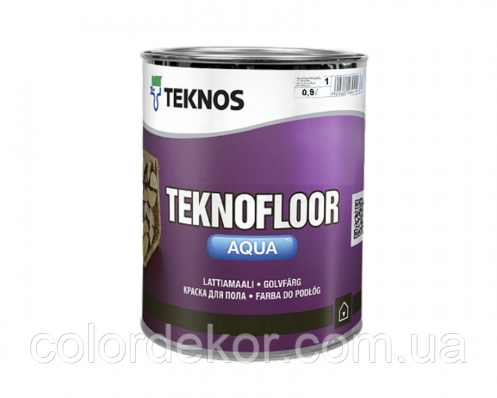 Емаль акрилова TEKNOS TEKNOFLOOR AQUA для підлоги (білий) 0,9 л