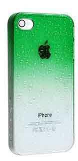 Чохол з краплями зелений для Iphone 4/4S