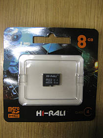 Карта пам'яті micro SD 8Gb Hi-Rali (Class 4) (без адаптера)