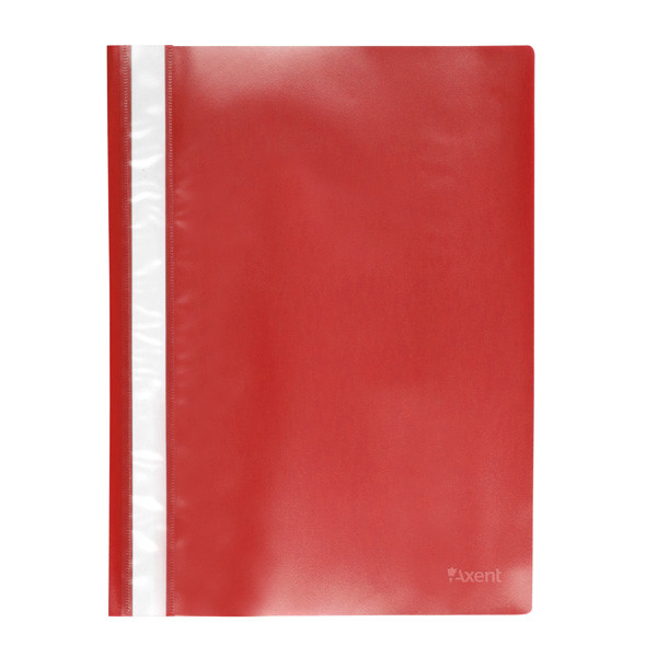 Швидкозшивач A4 Axent 1317-24-A, прозора лицьова сторона, червоний