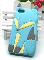 Силиконовый чехол голубая лиса для Iphone 4/4S