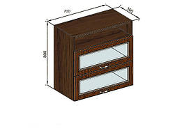 Шафка верхня зі склом В 70 БСк Роксана Світ меблів