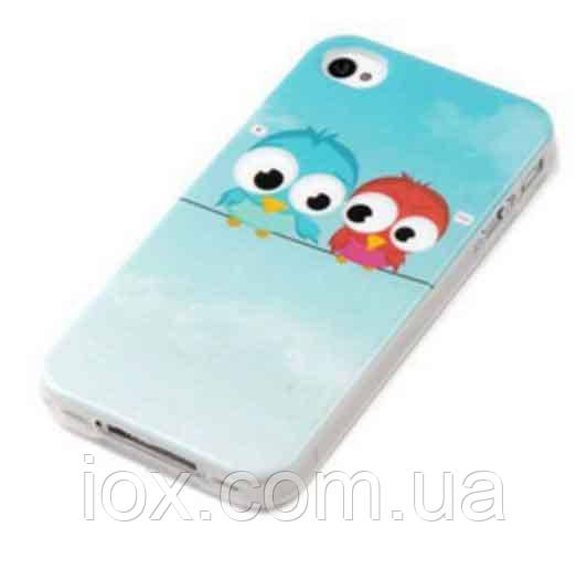 Силіконовий чохол Пташенята для Iphone 4/4S