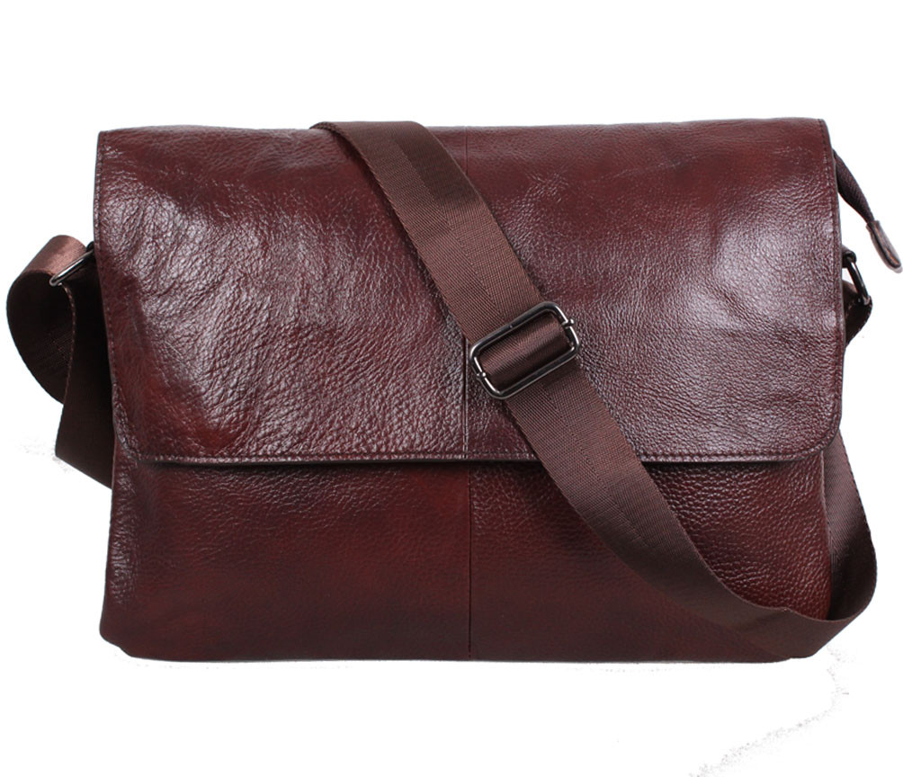 Чоловіча шкіряна сумка А4-980 коричнева, фото 1