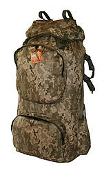 Туристичний екпедиційний великий суперміцкий рюкзак на 90 літрів пікселів. Туризм, полювання, риболовля, спорт.