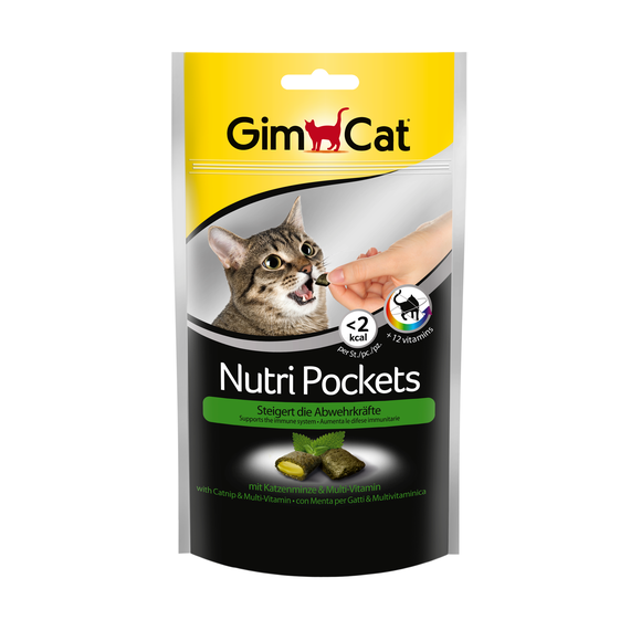 Подушечки NutriPockets з котячою м'ятою й мультивітамінами 60 г Gimcat, фото 1