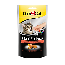 Подушечки NutriPockets с лососем и Омега 3 и 6 60 гр Gimcat