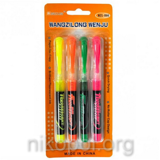 Набір текстовидільників WZL-866, 4 кольори