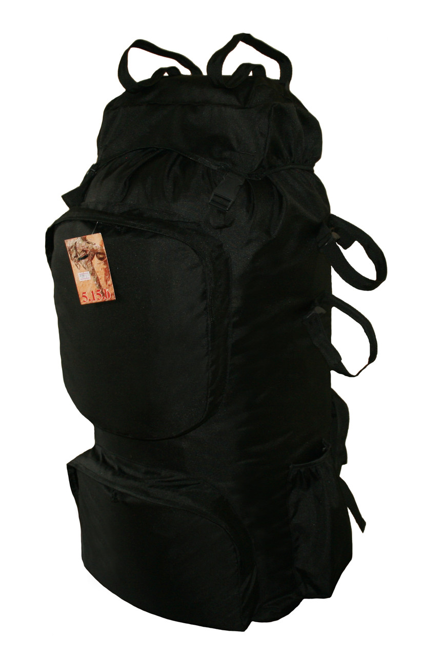 Туристичний експедиційний великий суперміцкий рюкзак на 90 л чорний Атакс. Туризм полювання риболовля спорт
