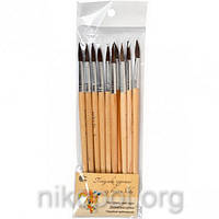 Пензлик з натурального ворсу "C" Білка №8