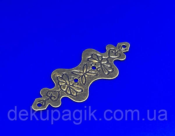 Декоративний елемент-2 5,6х2см бронза, метал., фото 1