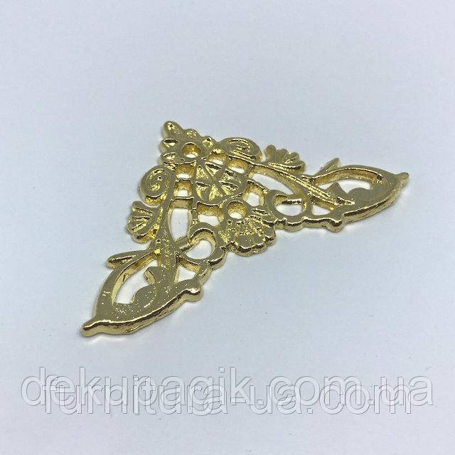 Куточок декоративний-37, золото, 3,5х3,5см