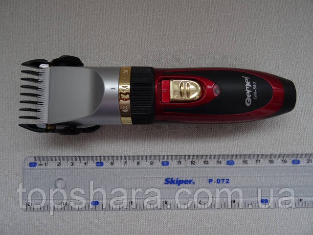 Машинка для стрижки Gemei GM-550 титаново керамические ножи, сменный аккумулятор