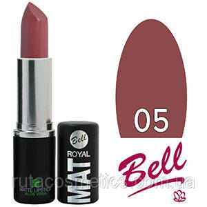 Помада Bell Cosmetics Royal Mat Lipstick з Алое Вера матова (5) milk ...
