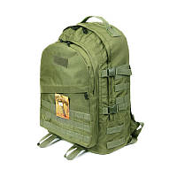 Тактический походный супер-крепкий рюкзак с органайзером 40 литров олива Кордура 500 ден +Поясной Ремень
