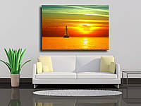 Картина на холсте "Море на закате солнца"