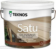 Олія-віск вологозахисна TEKNOS SATU SAUNAVAHA для саун (безбарвна) 2,7 л