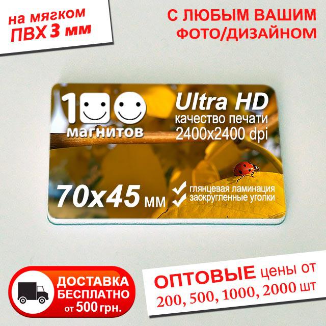 Магнітики на холодильник. Розмір 70х45 мм. Товщина 3 мм