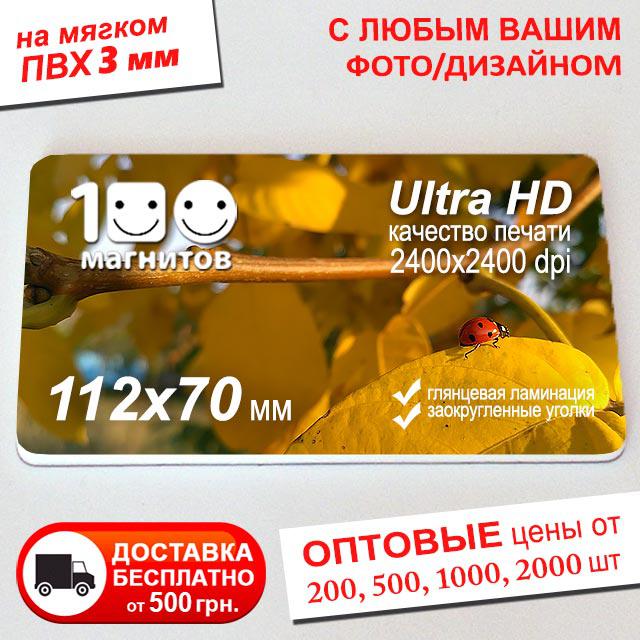 Вінілові магніти на піноматеріалі. Розмір 112х70 мм. Товщина 3 мм