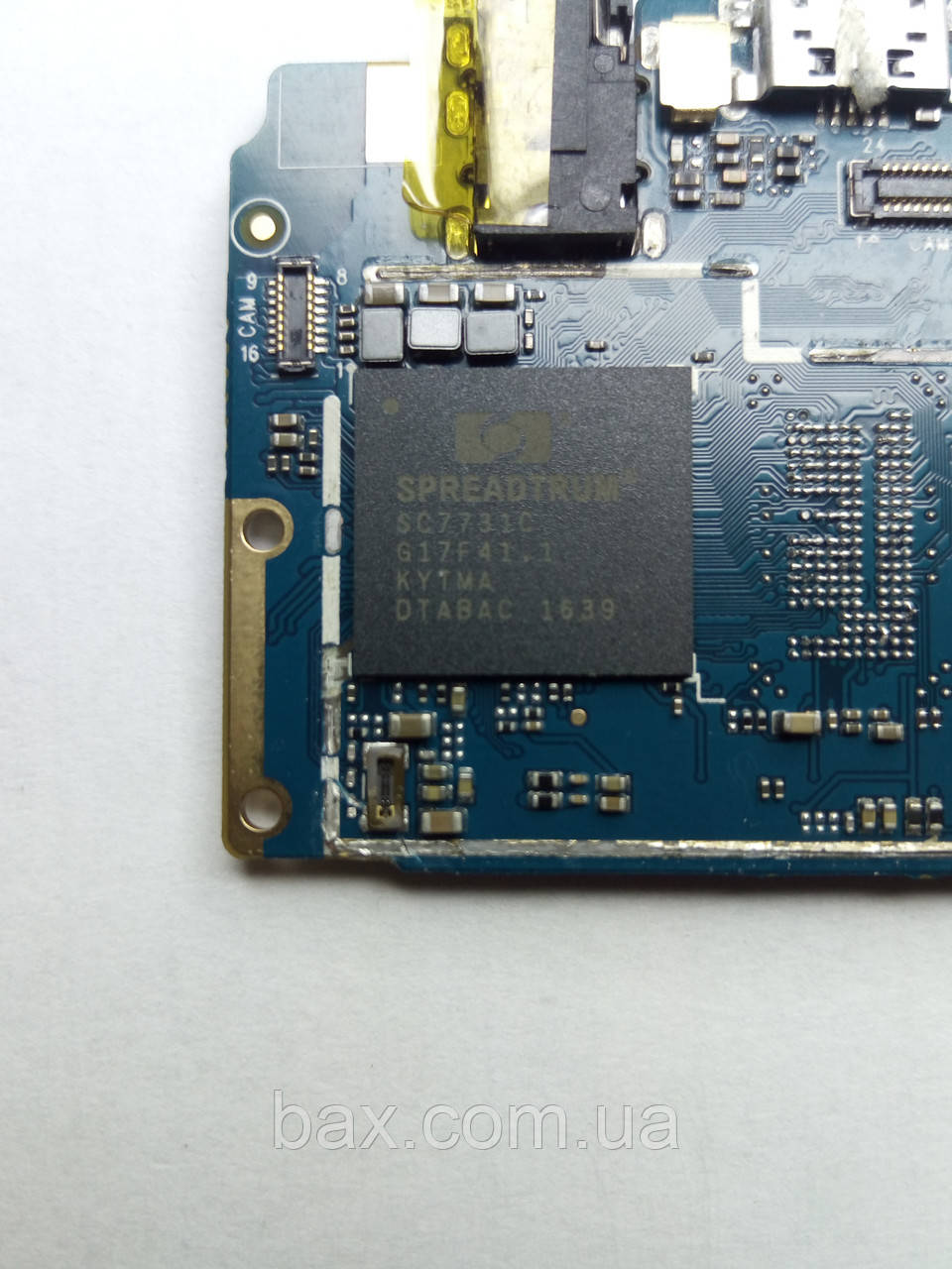 Мікросхема процесора Spreadtrum SC7731C На платі Опис