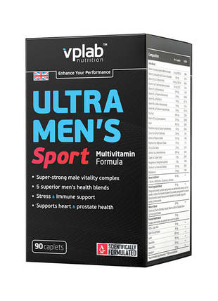 Ultra Men's Sport Multivitamin VPLab 90 caps, фото 1