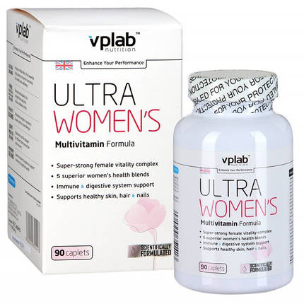 Ultra women's Multivitamin VPLab 90 caplets, фото 1