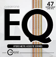 Струны для акустической гитары Cleartone 7810 EQ Hybrid Metal Acoustic Ultra Light 10-47