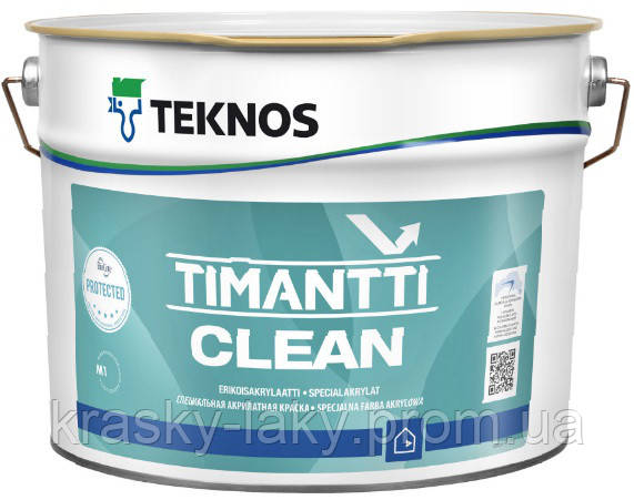 Фарба з сріблом Timantti Clean Тимантти Teknos, 9л