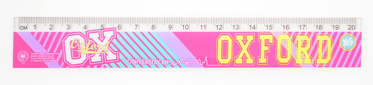 Лінійка 20 см "Oxford"(pink) 370432