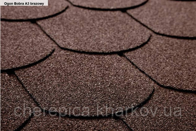 Бітумова черепиця ICOPAL Хвіст бобра Коричневий, фото 1