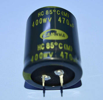 Конденс. електрол. snap-in 470мкФ 400В Samwha 85*С HC 35*40