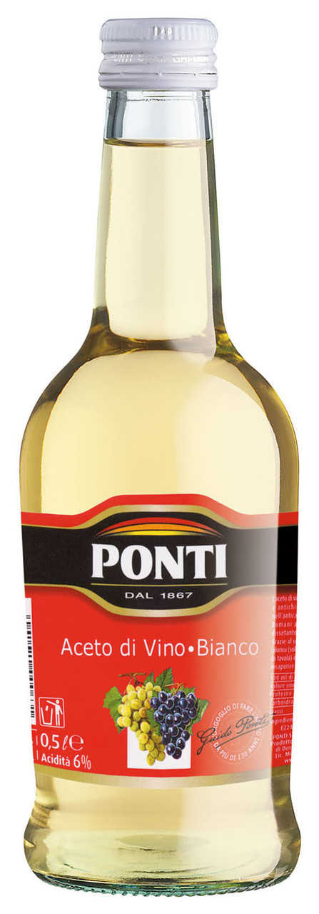 Уксус винний білий Ponti Aceto di Vino Bianco, 500 мл.