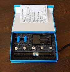 Синій лазер 15 000mW Pro (445nm) B008 з додатковими насадками!, фото 4