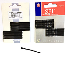 Невидимки для волосся фрезеровані з однією кулькою, чорна, 5 см 1/24 шт.