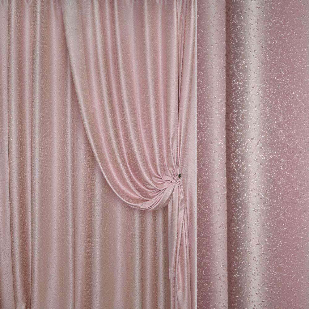 Жакард для штор петлевидний крапля рожевий, ш.275