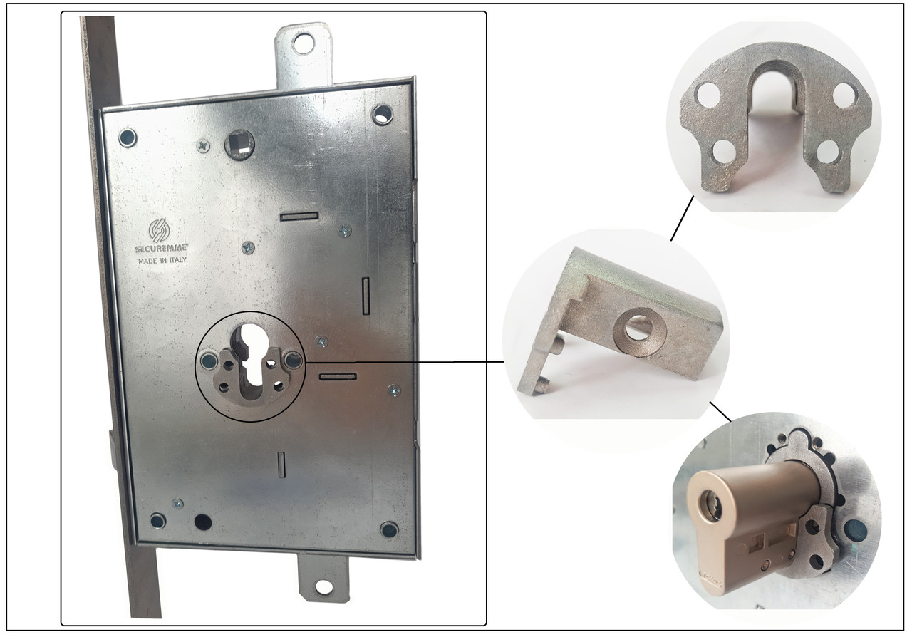 Замок врезной основной Securemme 2603 левосторонний (Италия) - фото 2 - id-p560624262