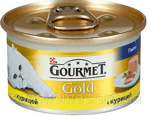Консерва для кошек Gourmet Gold (Гурме Голд) паштет с курицей, 85 г ...