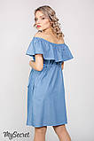 Модна сукня для вагітних і годування CHIC DR-28.052, джинс блакитний, фото 7
